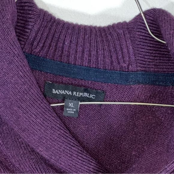 Banana Republic Sweater Men's XL Adult X-Large Pullover Shirt Maroon Soft‎ - Picture 4 of 8